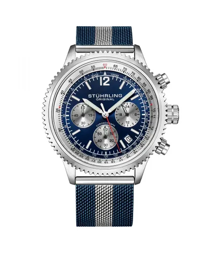 Stührling Mens Monaco 4015 44mm Chronograph - Silver Alloy - One Size