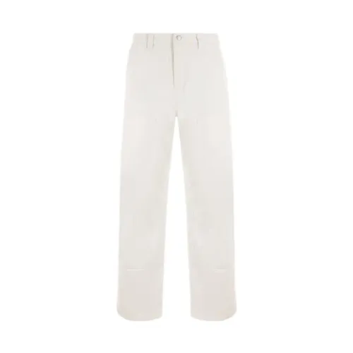 Stüssy , Cotton Workwear Trousers ,White male, Sizes: