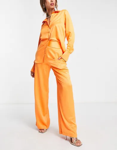 Style Cheat wide leg trouser co-ord in tangerine-Orange