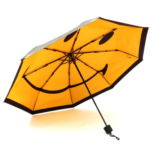 Suck Uk | Smiley Face Folding Umbrella | Color Flip Yellow