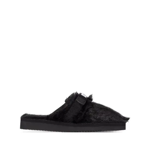 Suicoke , Faux-Fur Slip-On Sandals ,Black female, Sizes: