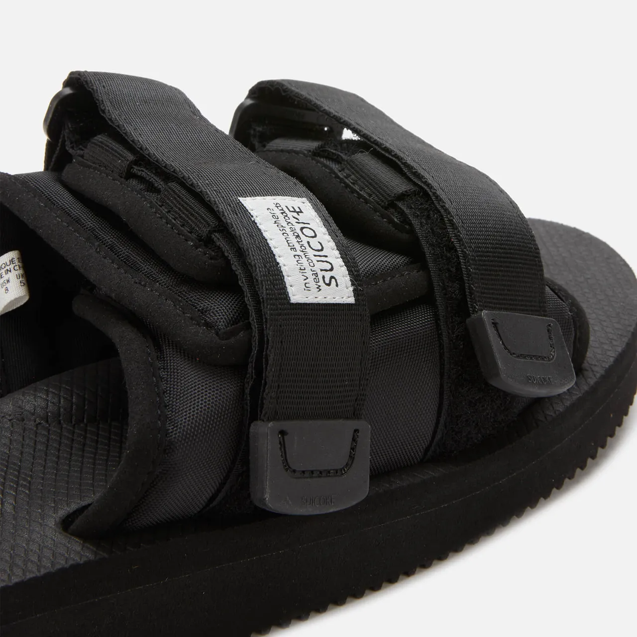 Suicoke Moto-Cab Nylon Slide Sandals - Black - UK