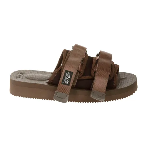 Suicoke , Stylish Brown Rubber Sliders ,Brown male, Sizes: