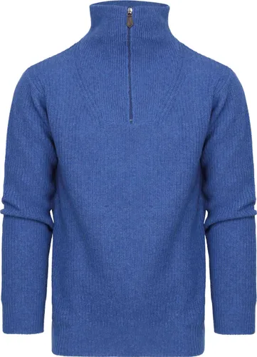 Suitable Half Zip Pullover Wool Blend Blue