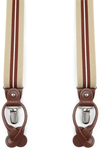 Suitable Luxe Suspenders Stripe Beige