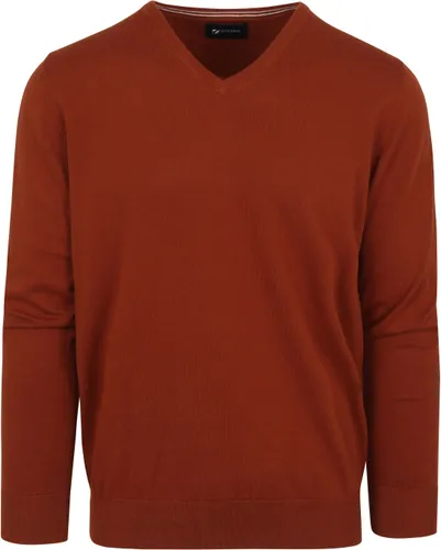 Suitable Pullover Vini V-Neck Orange Burgundy Red