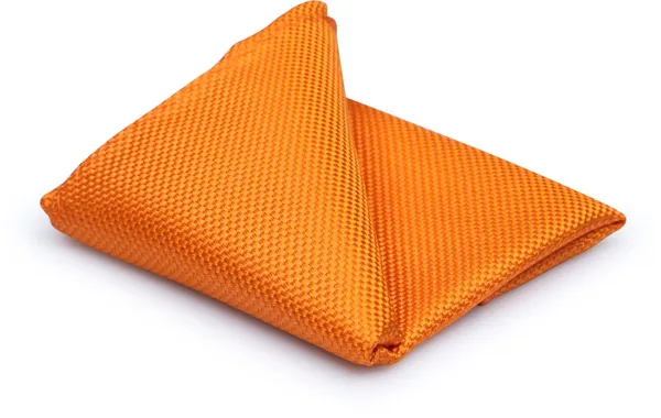 Suitable Silk Pocket Square Orange