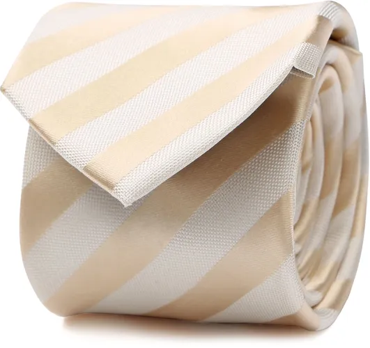 Suitable Tie Silk Stripe Beige