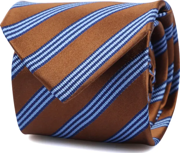 Suitable Tie Silk Stripes Brown