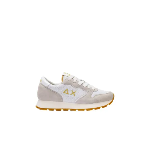 Sun68 , Glitter Textile Sneakers in White ,Multicolor female, Sizes: