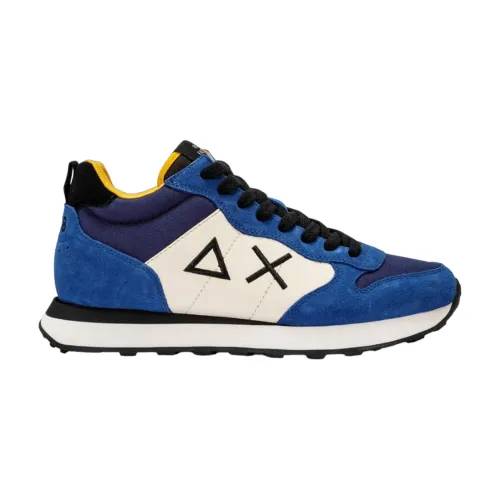Sun68 , High Top 2.0 Color Sneakers ,Blue male, Sizes: