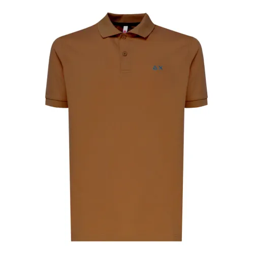 Sun68 , Polo Shirts ,Brown male, Sizes:
