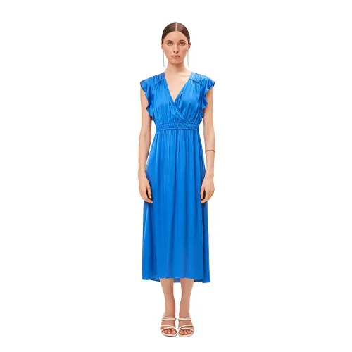 Suncoo , Maxi Dresses ,Blue female, Sizes: