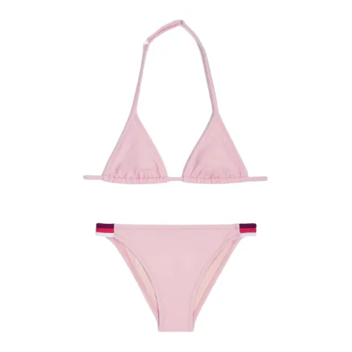 Sundek , Pink Two-Piece Triangle Sail Kids Swimwear ,Pink female, Sizes: