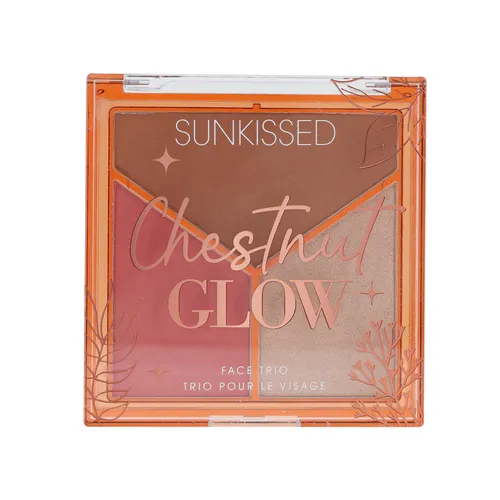 Sunkissed Chestnut Glow Face Trio Palette - Bronzer, Blusher, Highlighter