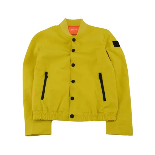 Suns , Light Buttoned Jacket Ribbed Collar ,Yellow female, Sizes: