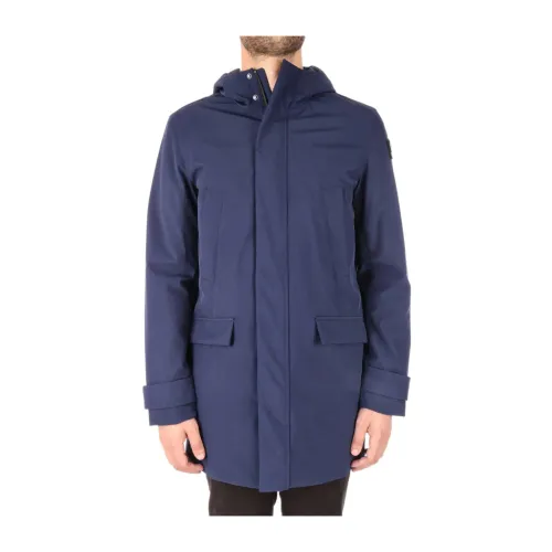 Suns , Light Navy Synthetic Jacket for Men ,Blue male, Sizes: