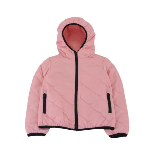 Suns , Quilted Hooded Jacket Fullzip Double Pocket ,Pink male, Sizes: