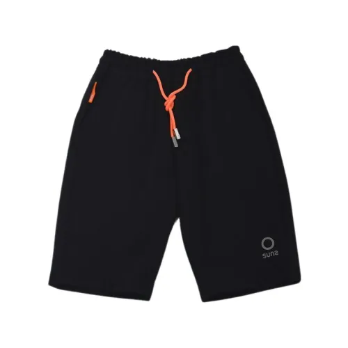 Suns , Sporty Bermuda Shorts with Elastic Waist ,Blue male, Sizes:
