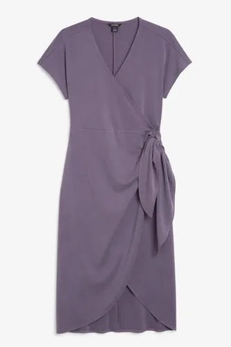 Super-soft midi knot dress - Purple