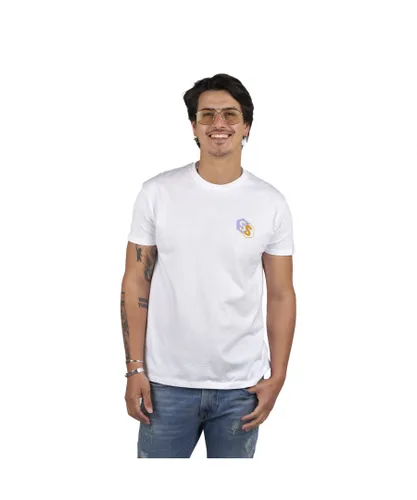 Superb Mens Short sleeve round neck t-shirt Born To Be SPRBCA-2202 man - White Cotton