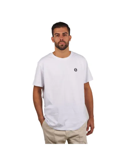 Superb Oversize SPRBCO-001 Mens Short Sleeve Round Collar T-Shirt - White Cotton