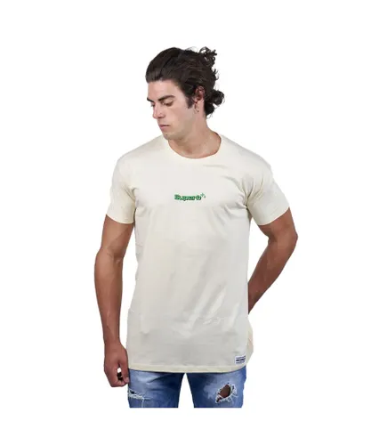 Superb Real Pandemic SO-SPRB02C Mens short-sleeved round neck t-shirt - Beige Cotton