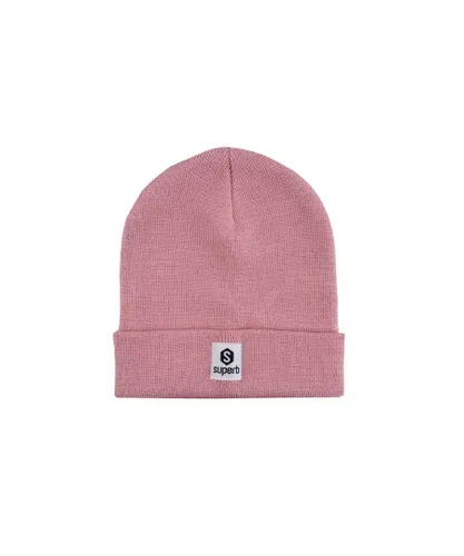 Superb Unisex Embroidered Logo Knitted Hat SPRBG-003 - Pink - One