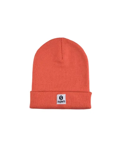 Superb Unisex Embroidered Logo Knitted Hat SPRBG-003 - Red - One