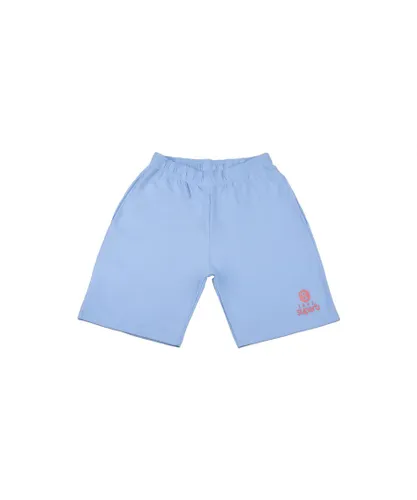 Superb Womens Short liso Be Happy shorts - Blue Cotton