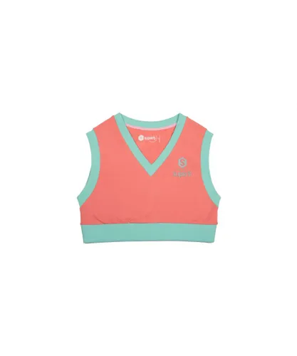 Superb Womens Top Be Happy Crop Top - Pink Cotton