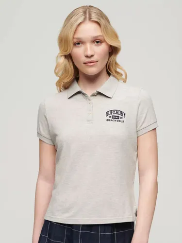 Superdry 90s Fitted Polo Shirt - Glacier Grey Marl - Female