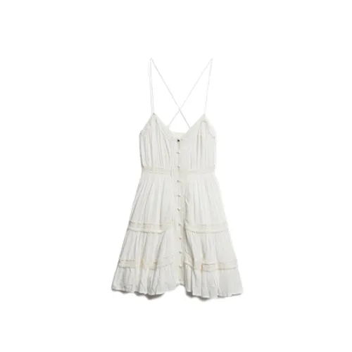 Superdry Alana Lace Trim Cami Dress - Off White
