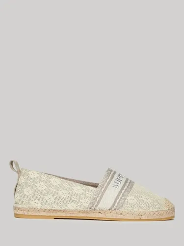 Superdry Canvas Lace Overlay Espadrilles - Moon Rock Grey - Female