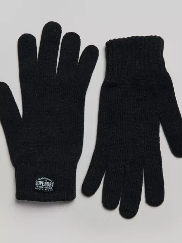 Superdry Classic Knitted Gloves - New Jet Black - Female