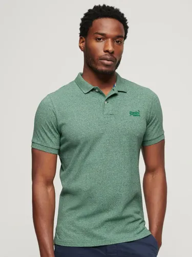 Superdry Classic Pique Polo Shirt - Bright Green Grit - Male