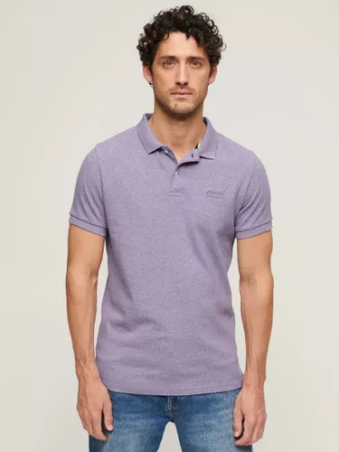 Superdry Classic Pique Polo Shirt - Lilac - Male