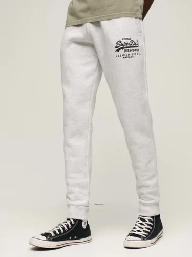 Superdry Classic Vintage Logo Heritage Joggers - Grey - Male