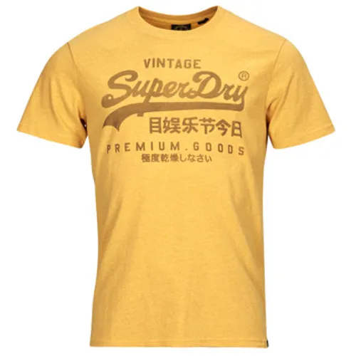 Superdry  CLASSIC VL HERITAGE T SHIRT  men's T shirt in Yellow