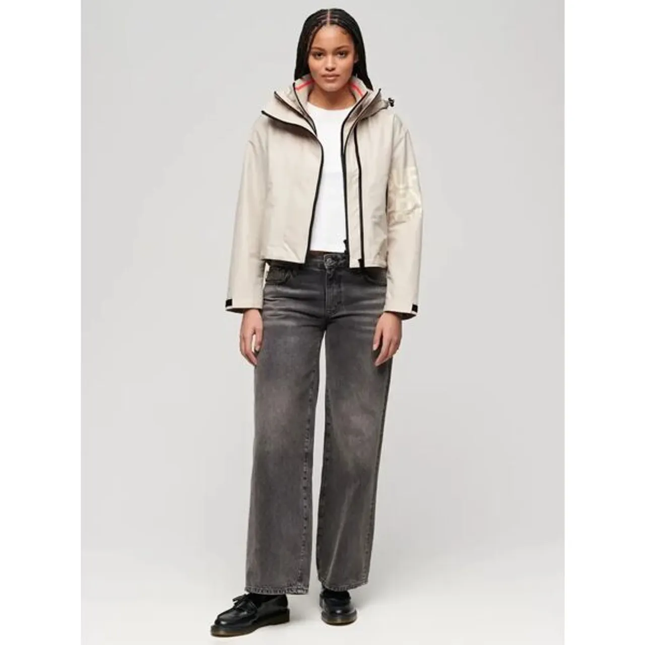 Superdry Code SD-Windcheater Jacket - Chateau Gray - Female