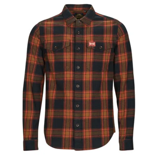Superdry  COTTON WORKER CHECK SHIRT  men's Long sleeved Shirt in Multicolour