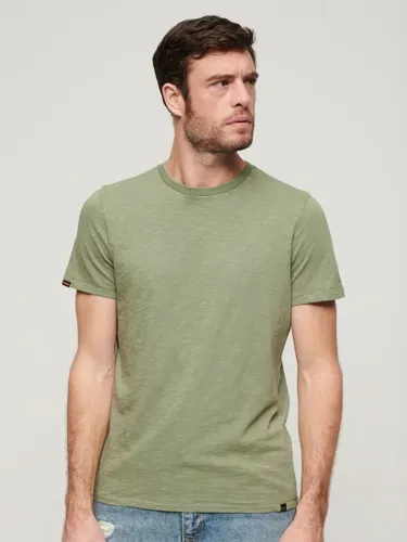Superdry Crew Neck Slub Short Sleeved T-Shirt - Sea Spray Green - Male