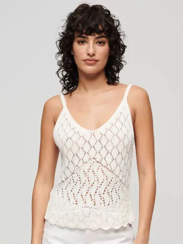 Superdry Crochet Cami Top - Desert Bone White - Female