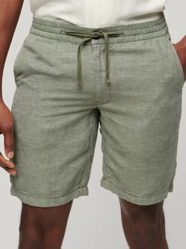 Superdry Drawstring Linen Shorts, Sage Green - Sage Green - Male