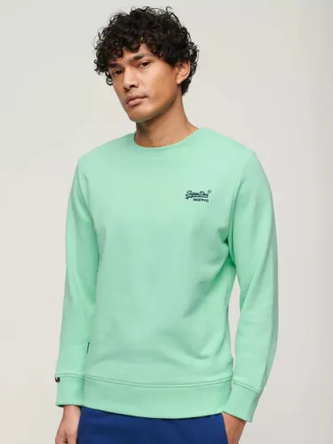 Superdry  Essential Logo Crew Sweatshirt - Spearmint Green - Male