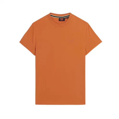 Superdry Essential Logo Embroidered T-Shirt - Mojave Orange