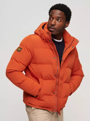 Superdry Everest Hooded Puffer Jacket - Pureed Pumpkin - Male