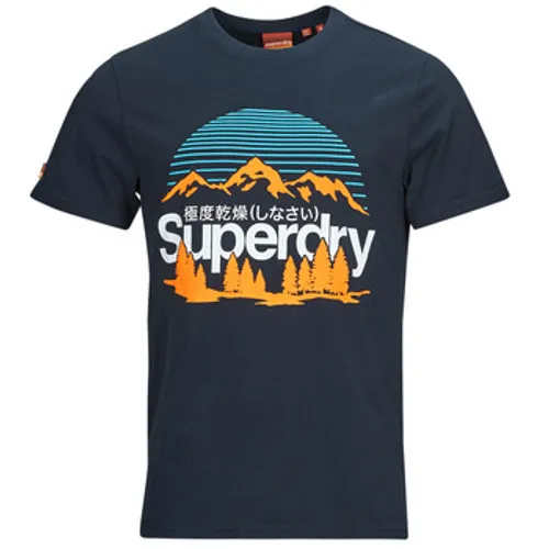 Superdry  GREAT OUTDOORS NR GRAPHIC TEE  men's T shirt in Marine