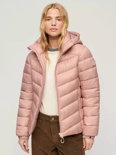 Superdry Hooded Fuji Padded Jacket - Vintage Blush Pink - Female