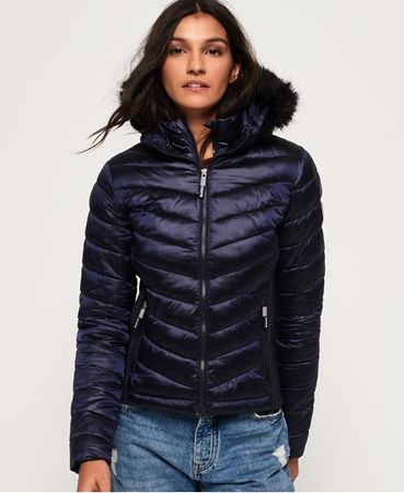 Superdry Hooded Luxe Chevron Fuji Jacket